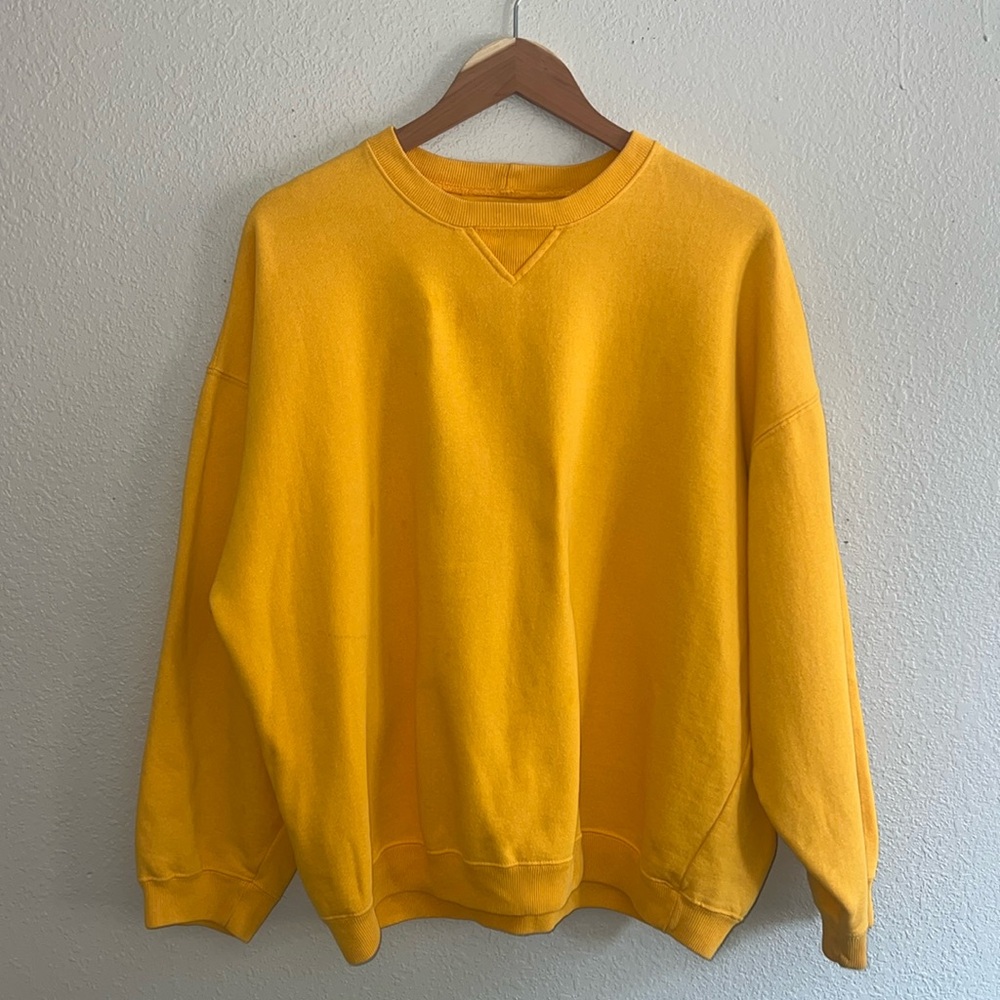 Yellow GAP Men's Crewneck Sweater